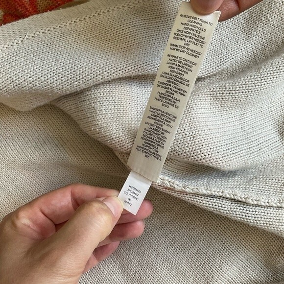 Chico’s Ikat Freya Duster Cardigan Sweater with Belt Chevron Small - Picture 6 of 6